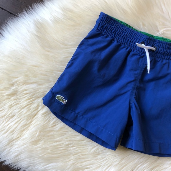 lacoste swim shorts blue